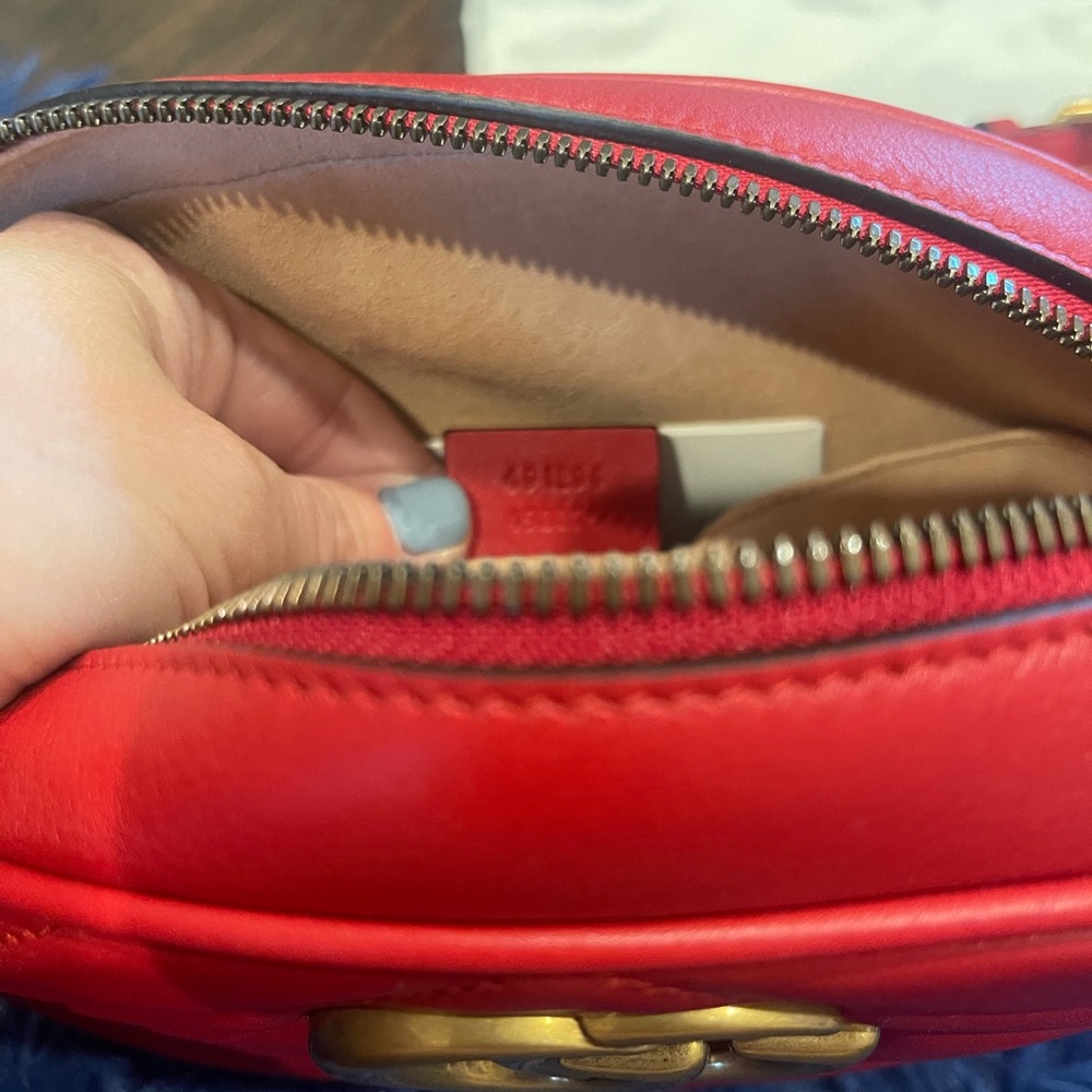 NWT Brand New Gucci GG Marmont Apollo Belt Bag Red Size 85 Women’s - Picture 12 of 16